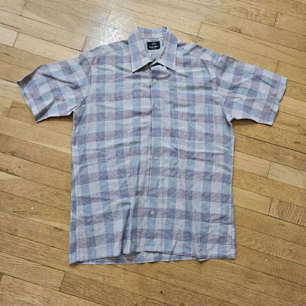 Men's Countess Mara Plaid Short Sleeve Shirt Size M